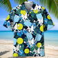 Tropical Pickleball Hawaiian Shirt For Summer Vacation, Beach Travel, And Casual Wear