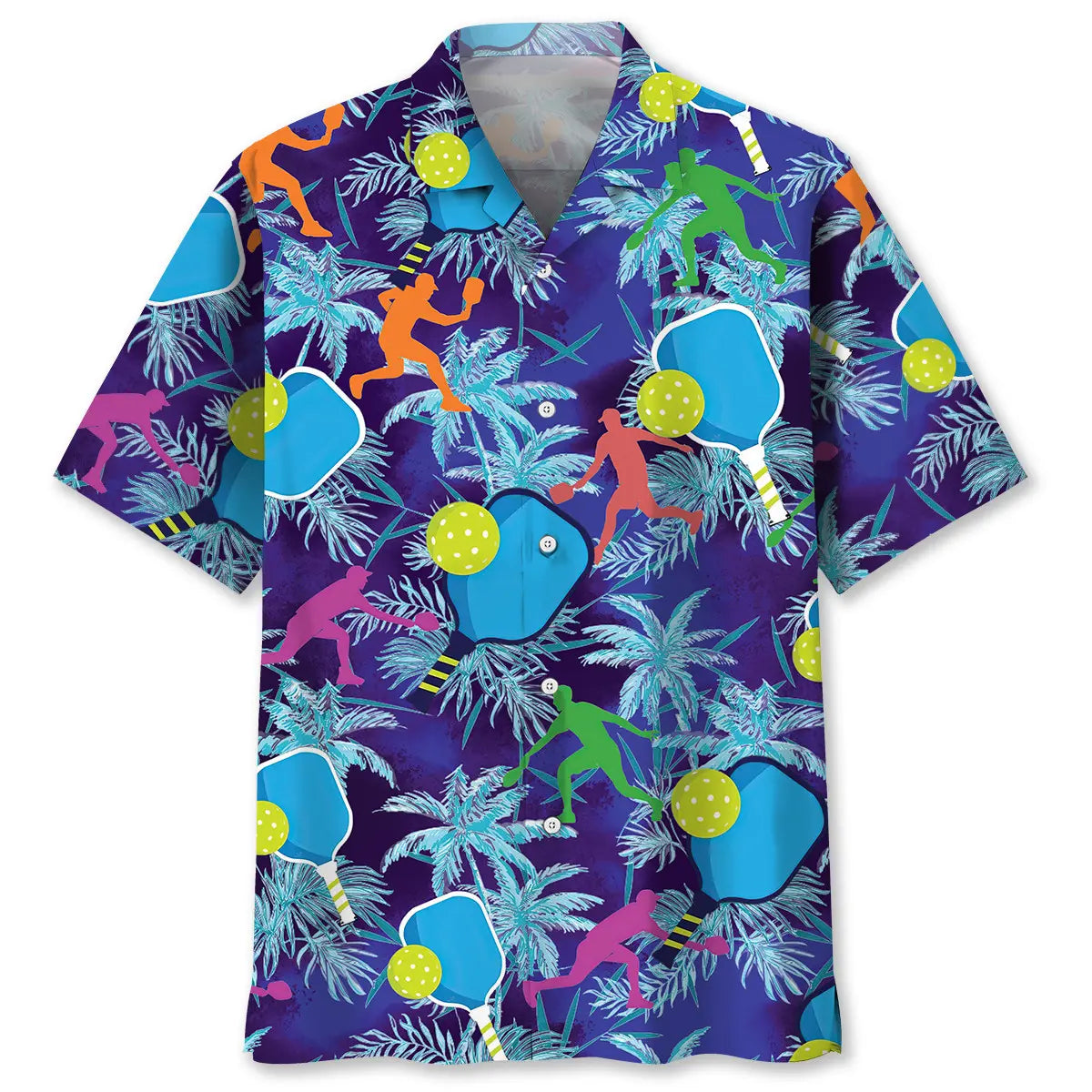 Tropical Pickleball Hawaiian Shirt For Island Getaways, Outdoor Gatherings, And Comfortable Summer Wear