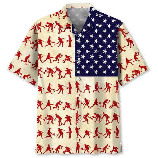 American Pickleball Hawaiian Shirt For Resort Trips, Coastal Parties, And Warm Weather Style
