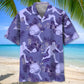 Tropical Pickleball Periwinkle Hawaiian Shirt For Tropical Holidays, Outdoor Gatherings, And Everyday Comfort