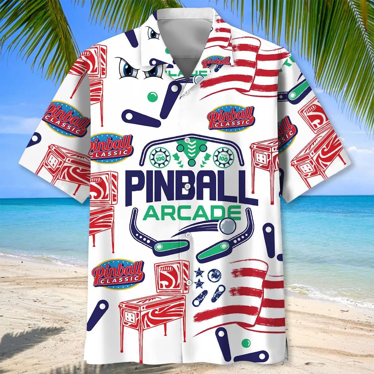 Pinball Arcade Hawaiian Shirt For Tropical Retreat And Beachside Style