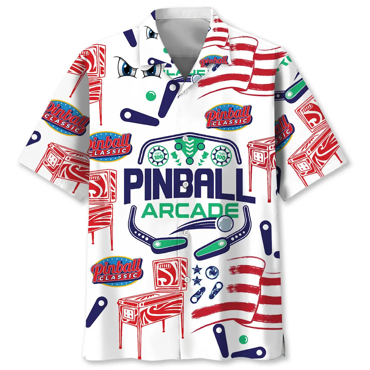 Pinball Arcade Hawaiian Shirt For Resort Escape And Travel Ready Style