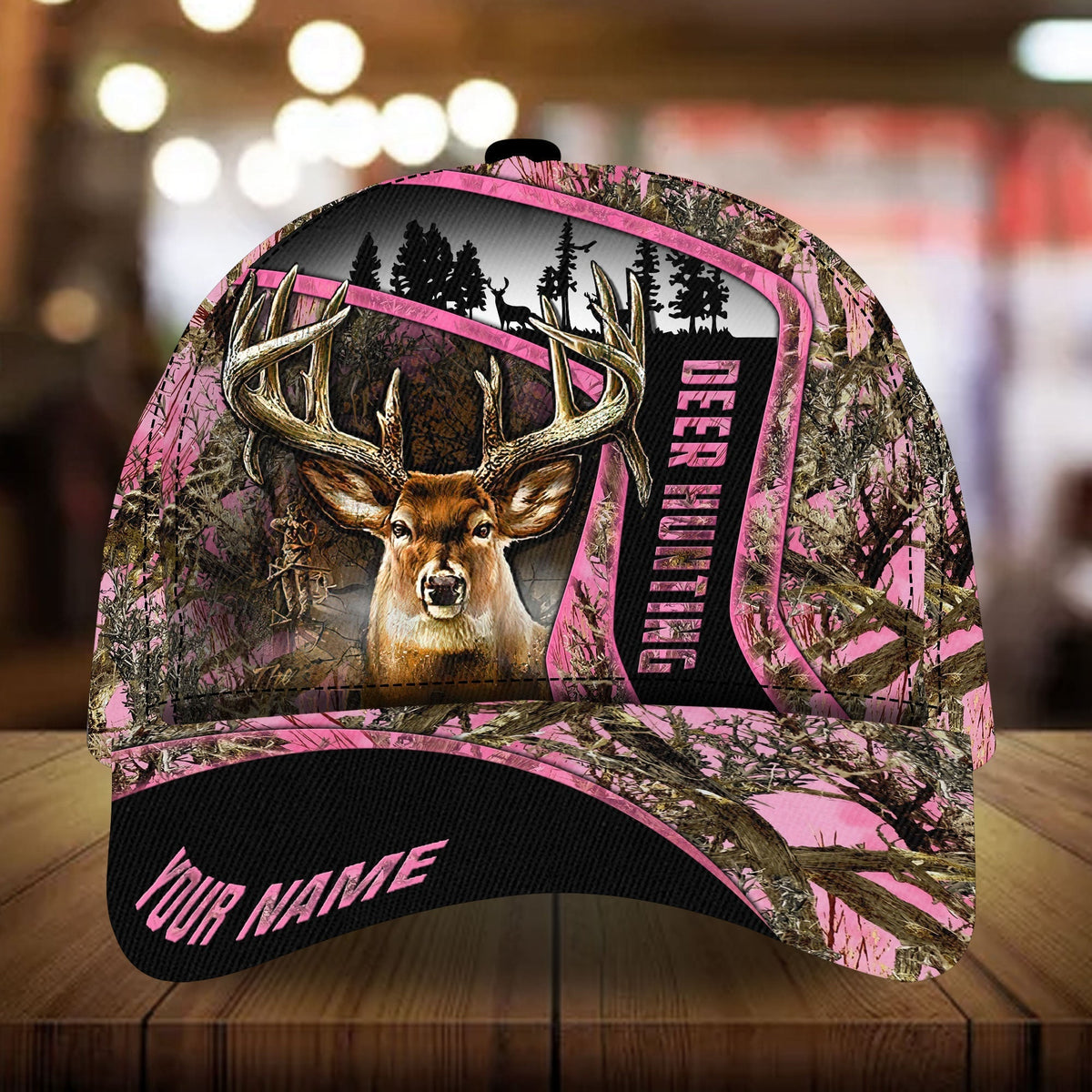 Special Deer Hunting Pattern Personalized Classic Cap For Seasonal Events Outdoor Trips And Everyday Comfort