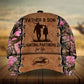 Father And Son Hunting Personalized Classic Cap For Vacations Festivals Parties And Everyday Outfits