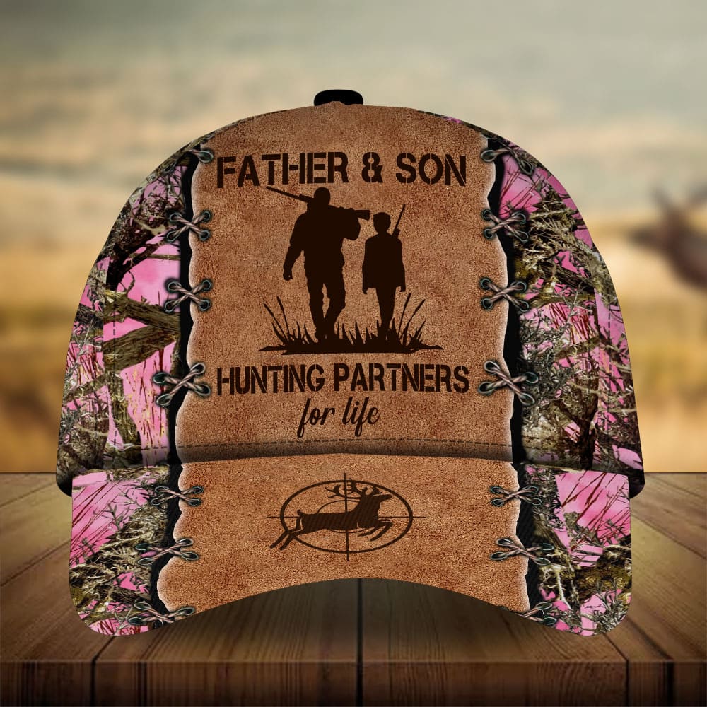 Father And Son Hunting Personalized Classic Cap For Vacations Festivals Parties And Everyday Outfits