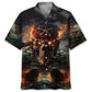 Pirate Skull Fire Hawaiian Shirt For Fantasy Fans, Resort Trips, And Imaginative Summer Style