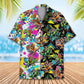 Retro Island Bigfoot Riding Dinosaur Aloha Hawaiian Shirt For Island Vacations, Resort Wear, And Relaxed Seasonal Style