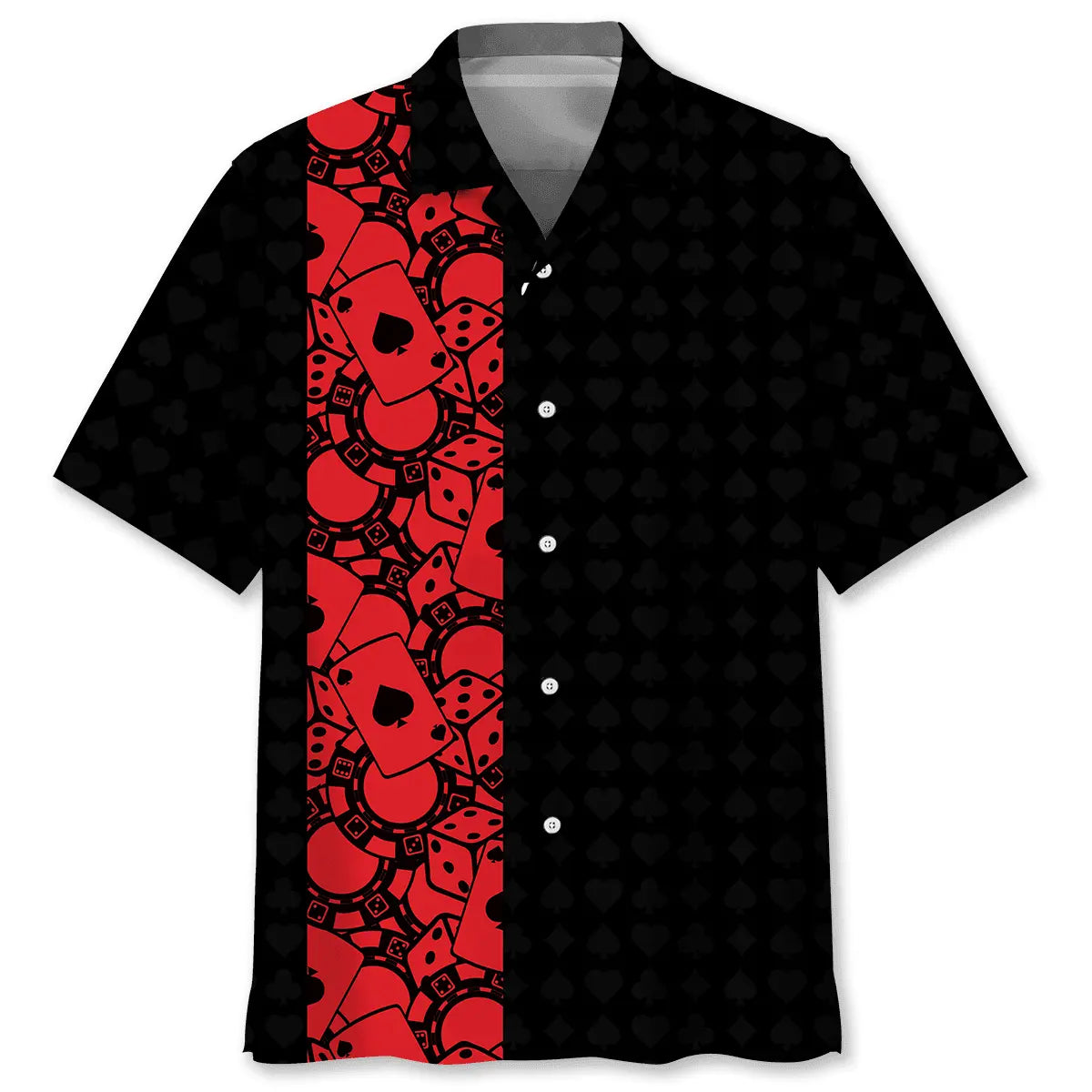 Poker Black Red Hawaiian Shirt For Beach Days, Summer Outings, And Thoughtful Gift Giving