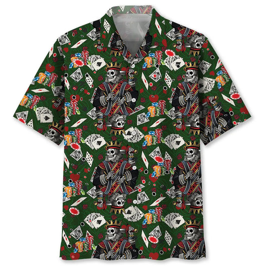 Poker Card Hawaiian Shirt For Tropical Holidays, Outdoor Gatherings, And Everyday Comfort