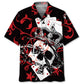 Poker Skull Hawaiian Shirt For Island Vacations, Resort Wear, And Relaxed Seasonal Style