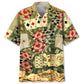 Vintage Poker Hawaiian Shirt For Summer Vacation, Beach Travel, And Casual Wear