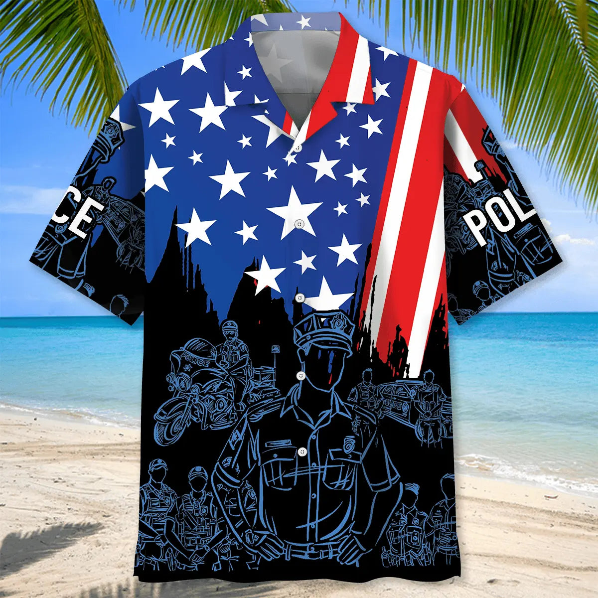 Police Of July Proud Hawaiian Shirt For Island Getaway And Vacation Outfit