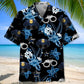 Police Blue Hawaiian Shirt For Island Adventure And Seasonal Wardrobe