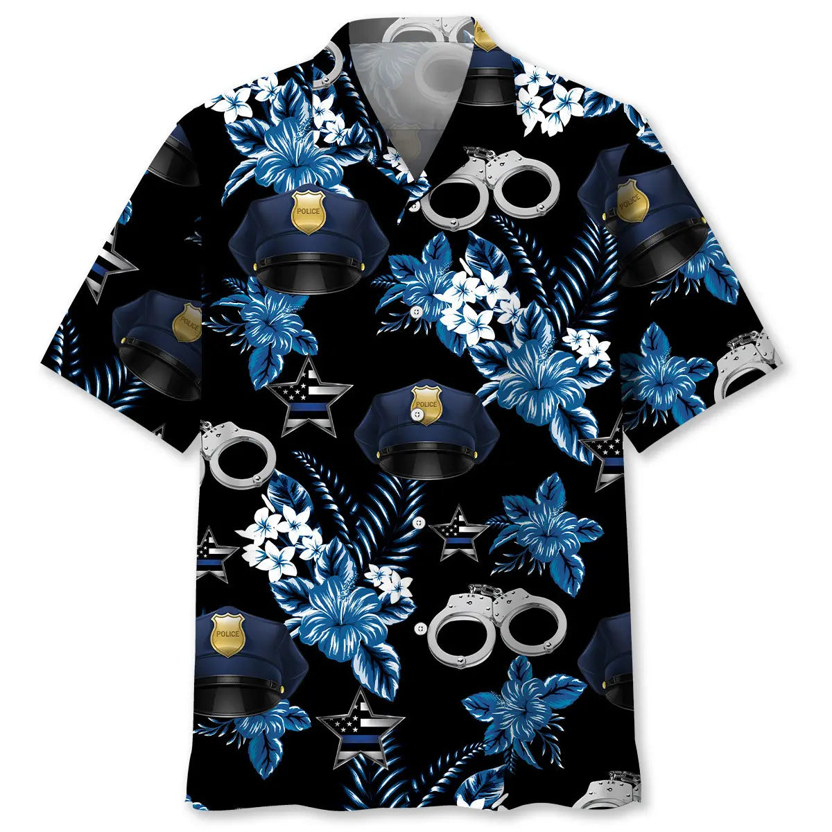 Police Blue Hawaiian Shirt For Outdoor Event And Thoughtful Gifting