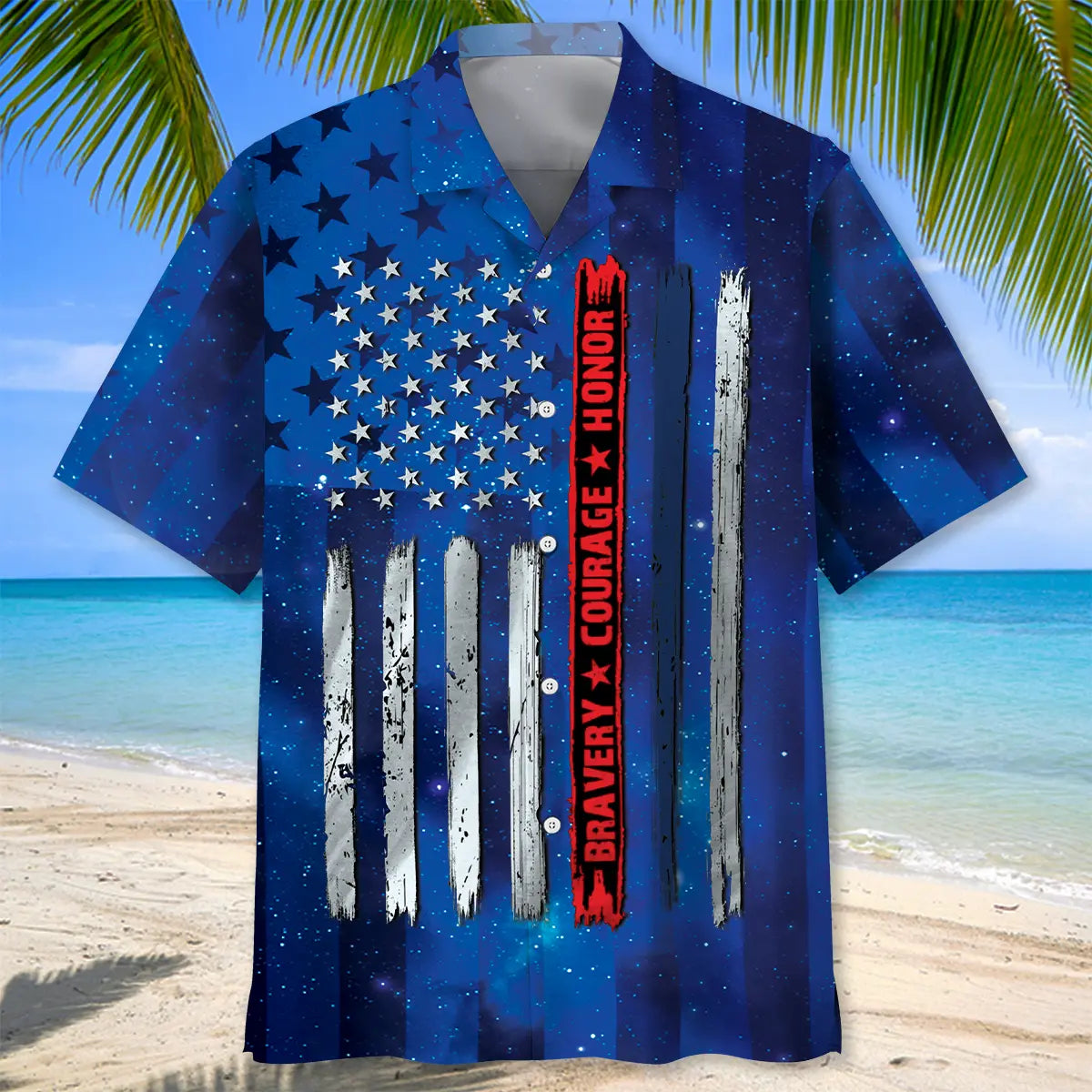 Police Bravery Courage Honor Hawaiian Shirt For Poolside Gathering, Island Getaway, And Outdoor Comfort