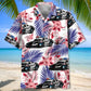 Funny Police Car Hawaiian Shirt For Motorsport Events, Beach Travel, And Thoughtful Gift Giving