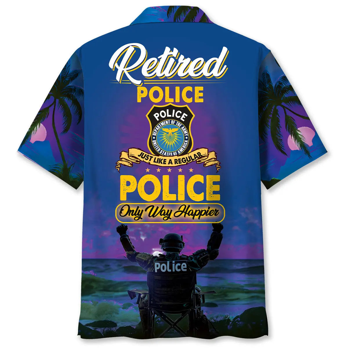 Police Retirement Life Hawaiian Shirt For Beach Party, Seasonal Celebration, And Summer Event Style
