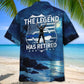 Police The Legend Has Retired Hawaiian Shirt For Coastal Festival And Vacation Outfit