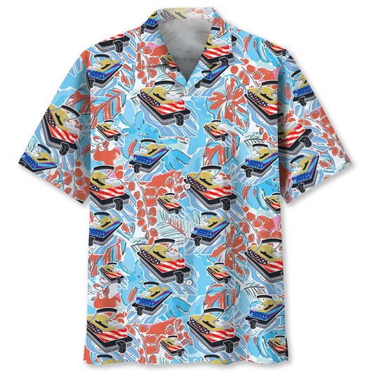 American Pontoon Flag Hawaiian Shirt For Heritage Inspired Events, Beach Travel, And Thoughtful Gifting