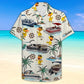 Island Summer Pontoon Duck Aloha Boat Pattern Hawaiian Shirt For Summer Vacation, Beach Travel, And Casual Wear