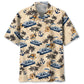 Pontoon Palm Tree Hawaiian Shirt For Tropical Holidays, Resort Trips, And Relaxed Coastal Style