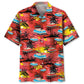 Retro Pontoon Hawaiian Shirt For Summer Vacation, Beach Travel, And Casual Wear