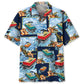 Vintage Pontoon Hawaiian Shirt For Tropical Holidays, Outdoor Gatherings, And Everyday Comfort