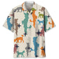 Poodle Creative Pattern Hawaiian Shirt For Summer Vacation, Beach Travel, And Casual Wear