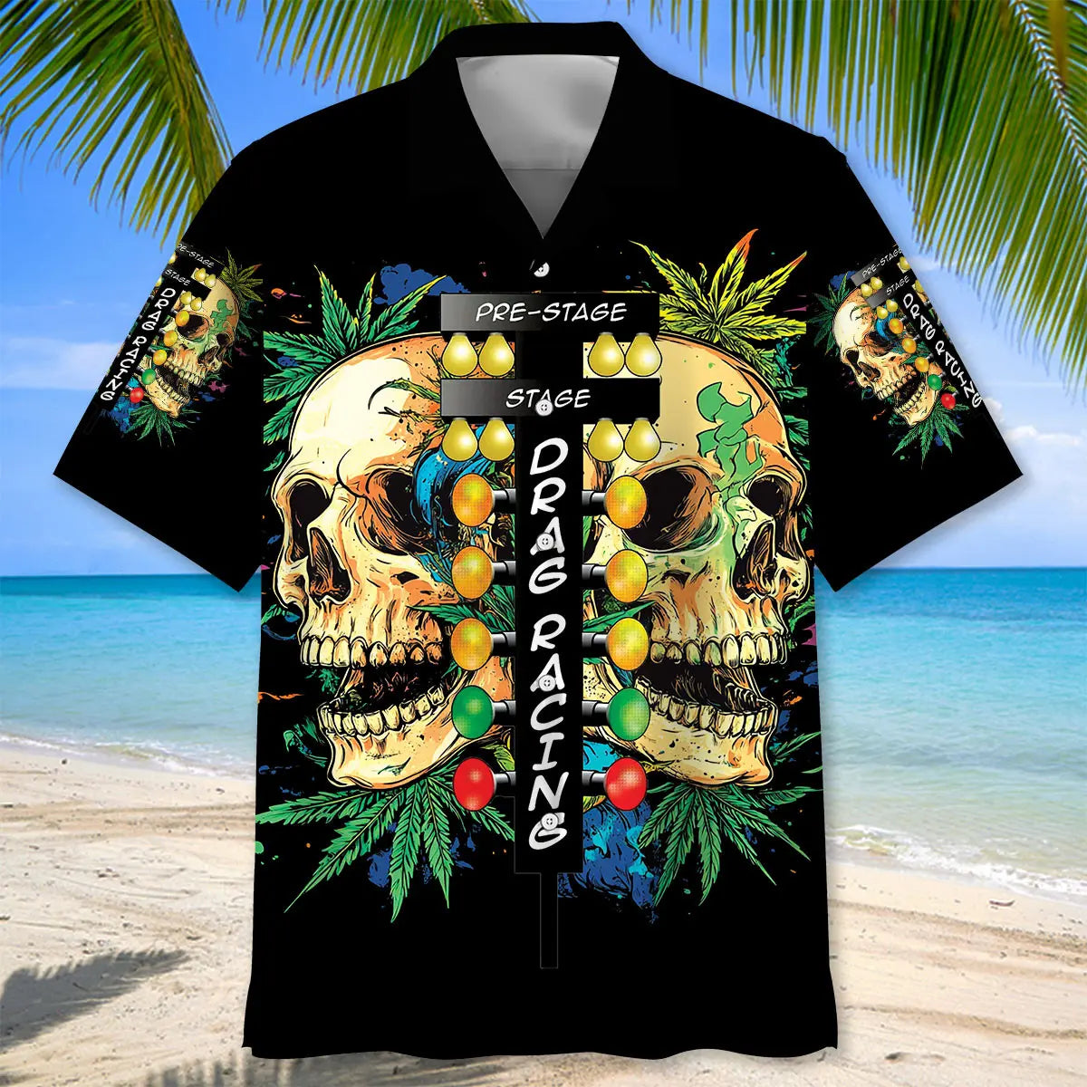 Pre-Stage Drag Racing Start Light Hawaiian Shirt