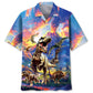 Prehistoric Dinosaur Volcano Hawaiian Shirt For Resort Holiday And Seasonal Wardrobe