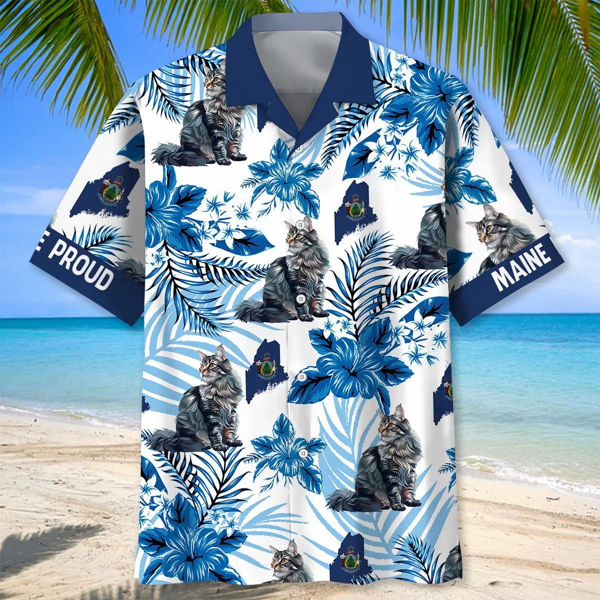Proud Maine State Hawaiian Shirt For Tropical Holiday And Travel Ready Style