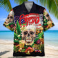 Psycho Skull Hawaiian Shirt For Coastal Travel, Casual Events, And Comfortable Summer Wear