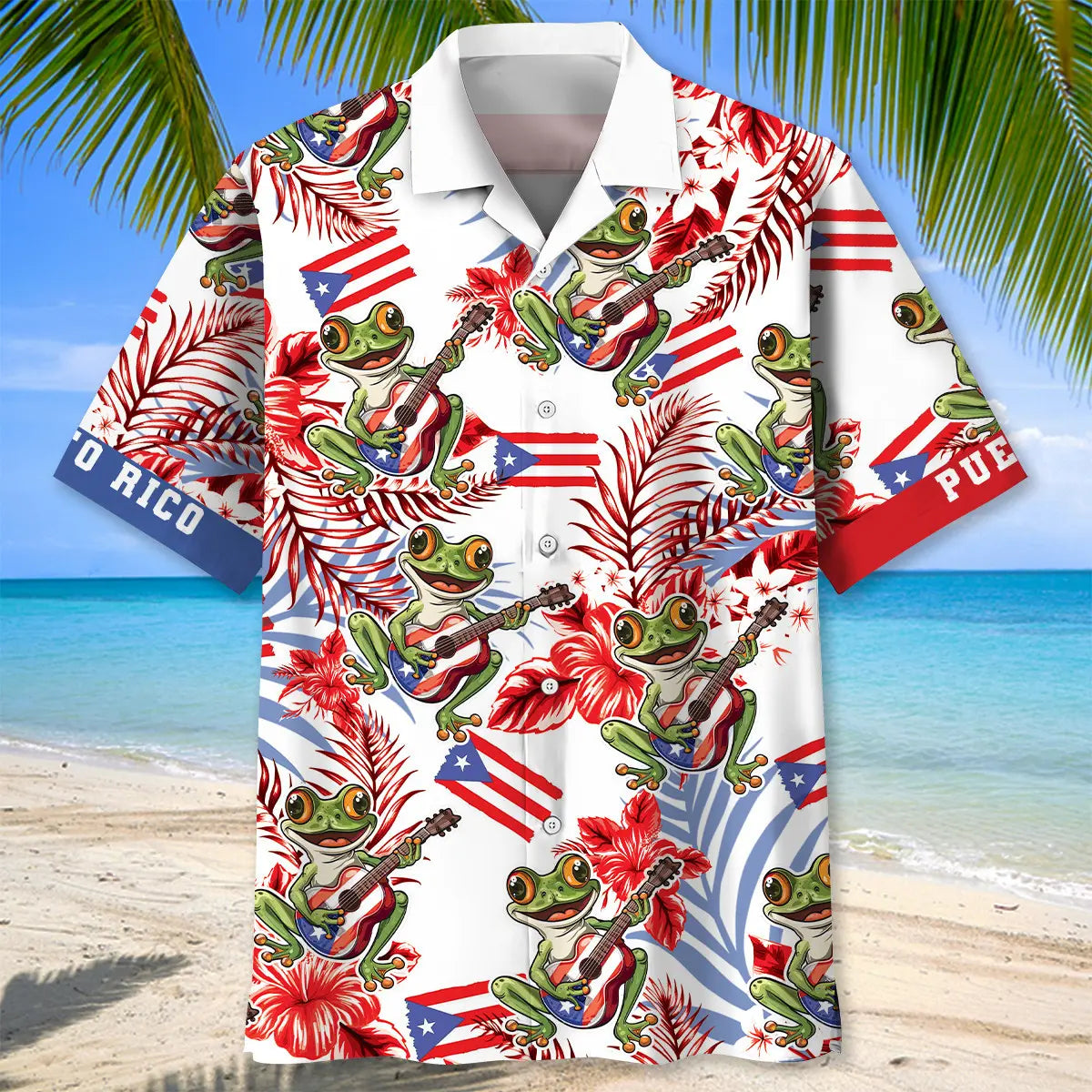 Puerto Rico Proud Hawaiian Shirt For Coastal Festival, Vacation Cruise, And Beachside Style