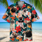 Floral Pug Hawaiian Shirt For Resort Trips, Coastal Parties, And Warm Weather Style