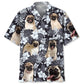 Tropical Pug Hawaiian Shirt For Coastal Travel, Casual Events, And Comfortable Summer Wear