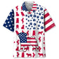 American Pug Flag Hawaiian Shirt For Coastal Travel, Casual Events, And Comfortable Summer Wear