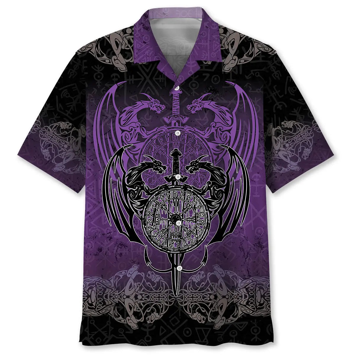 Purple Dragon Hawaiian Shirt For Mythic Art Lovers, Coastal Outings, And Thoughtful Gift Giving