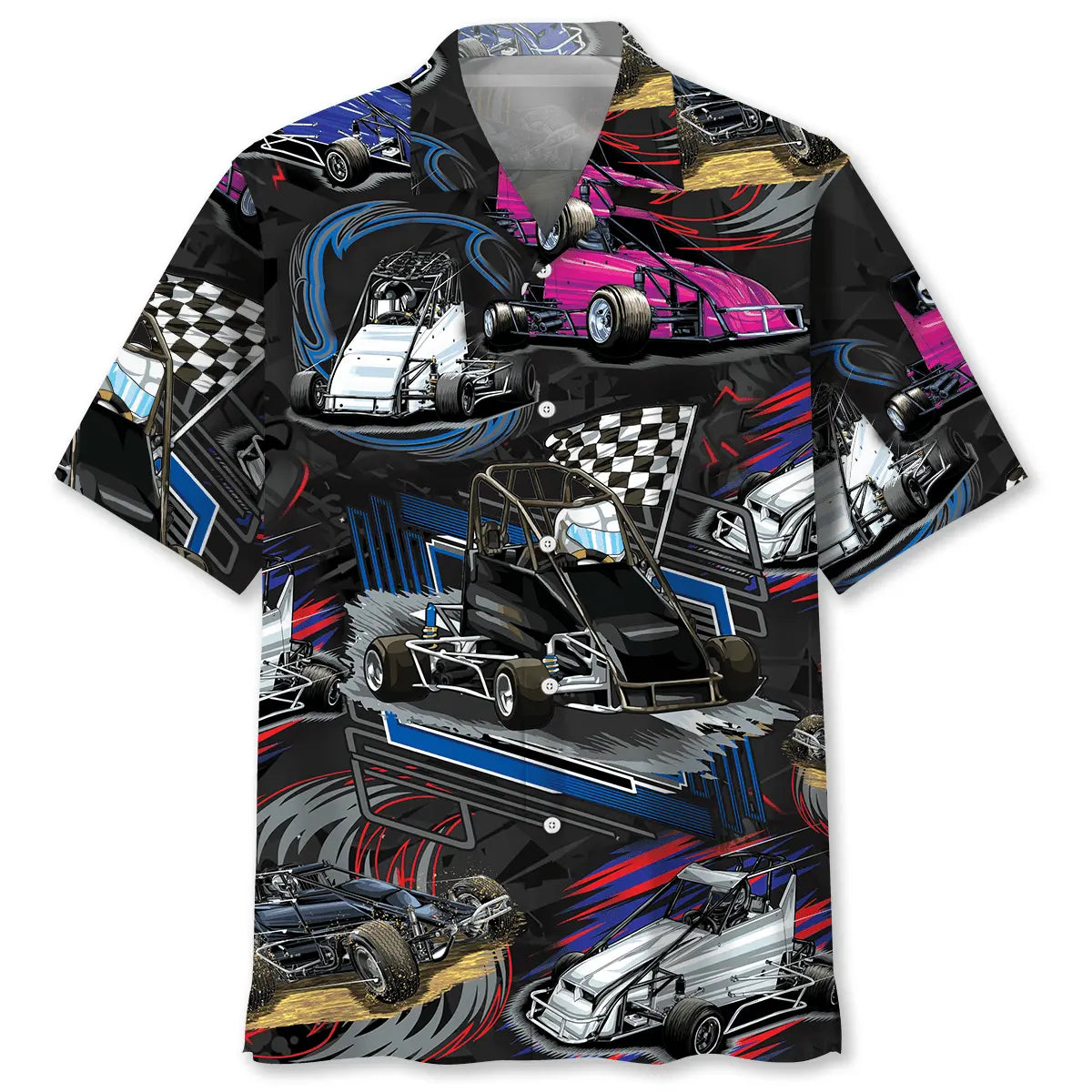 Quarter Midget Race Car Hawaiian Shirt For Tropical Holidays, Outdoor Gatherings, And Everyday Comfort