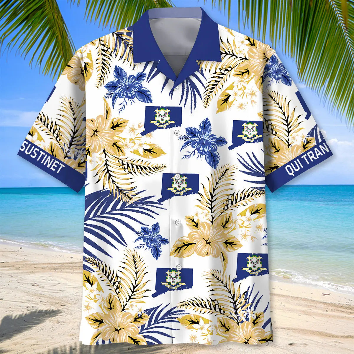 Connecticut Heritage State Proud Hawaiian Shirt For Vacation Cruise, Beachside Event, And Coastal Style