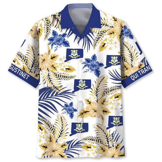 Connecticut Heritage State Proud Hawaiian Shirt For Coastal Festival And Relaxed Resort Style