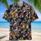 Racing Motorcycle Skull Hawaiian Shirt For Automotive Enthusiasts, Coastal Trips, And Casual Warm Weather Style