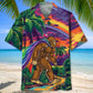 Rainbow Bigfoot Hawaiian Shirt For Resort Escape, Seasonal Celebration, And Vacation Style
