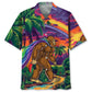 Rainbow Bigfoot Hawaiian Shirt For Tropical Holiday, Island Getaway, And Thoughtful Gifting