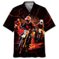 Red Dirt Bike Racing Hawaiian Shirt For Road Trip Adventures, Resort Days, And Comfortable Everyday Wear
