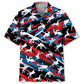 Red Wrestling Hawaiian Shirt For Summer Vacation, Beach Travel, And Casual Wear