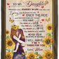 Sunflower To My Daughter Love Mom Flannel Blanket For Cozy Bedroom Sofa Decor