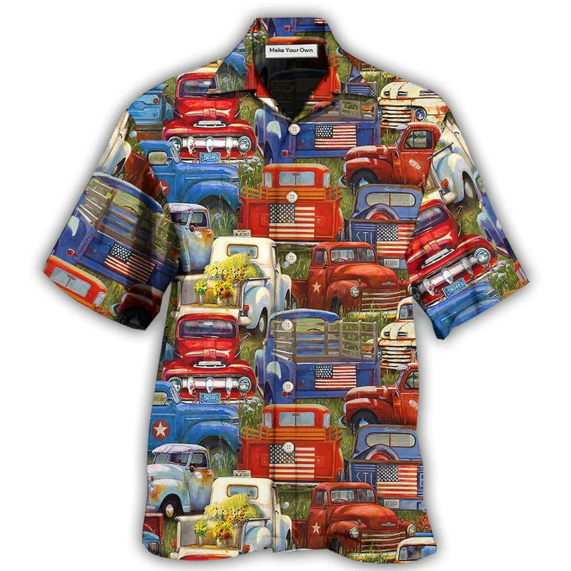 Truck Amazing Packed Trucks Hawaiian Shirt For Coastal Adventures And Warm Weather Wear
