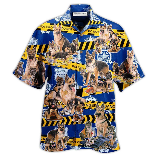 German Shepherd Run Hide Hawaiian Shirt For Summer Vacation And Beach Travel