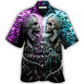 Skull Flame Hawaiian Shirt Pattern View For Relaxed Warm Weather Outfits