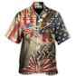 Veteran Creative Pattern Hawaiian Shirt Print Closeup For Beach Days